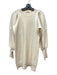 Ulla Johnson Size Medium Cream Boiled Wool Long puff sleeve Ribbed Collar Dress Cream / Medium