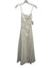 Abercrombie & Fitch Size XS White Cotton Spaghetti Strap V Neck A Line Dress White / XS