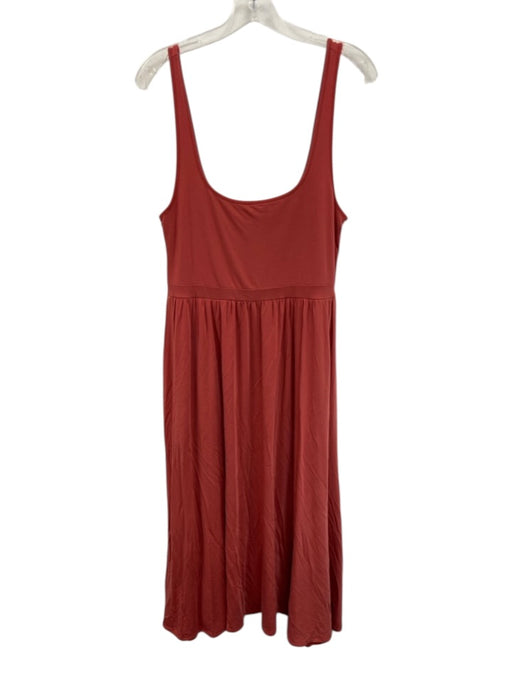 Wilfred Size L Peach Pink Lyocell & Elastane Sleeveless Scoop Neck Midi Dress Peach Pink / L