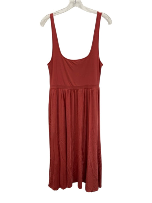 Wilfred Size L Peach Pink Lyocell & Elastane Sleeveless Scoop Neck Midi Dress Peach Pink / L