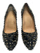 Christian Louboutin Shoe Size 40 Black & Gold Leather Spike Detail Shoes Black & Gold / 40