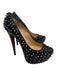 Christian Louboutin Shoe Size 40 Black & Gold Leather Spike Detail Shoes Black & Gold / 40