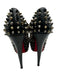 Christian Louboutin Shoe Size 40 Black & Gold Leather Spike Detail Shoes Black & Gold / 40