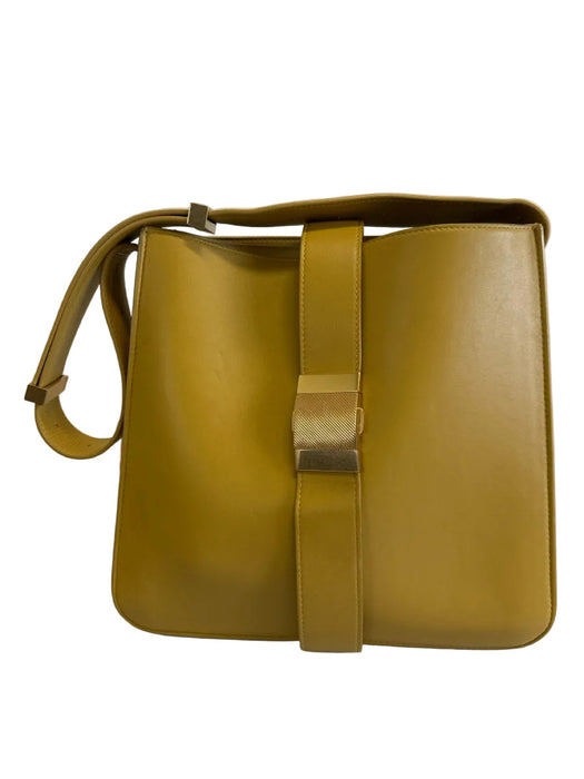 Bottega Veneta Yellow Leather Lambskin Gold Hardware Shoulder Bag Bag