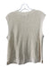 Faherty Size M Cream Linen Blend Knit Sleeveless Scoop Neck Ribbed Trim Top Cream / M