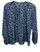 Marie Oliver Size S Blue, Yellow & Multi Silk Long Balloon Sleeve Skirt Set Blue, Yellow & Multi / S