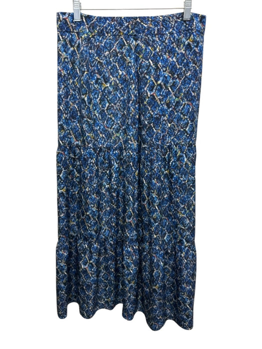 Marie Oliver Size S Blue, Yellow & Multi Silk Long Balloon Sleeve Skirt Set Blue, Yellow & Multi / S