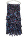 Allison Size M Black, Pink & Blue Polyester Long Sleeve Floral Skirt Set Black, Pink & Blue / M
