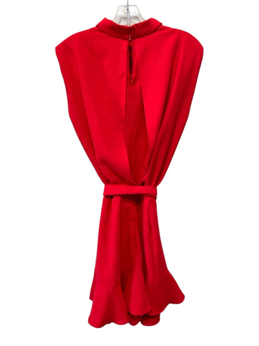Amanda Uprichard Size M Neon Red Polyester Sleeveless Back Zip Drop Waist Dress Neon Red / M