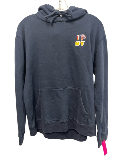 Roller Rabbit Size L Navy Cotton Long Sleeve Hoodie Kangaroo Sweater Navy / L