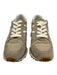 Veronica Beard Shoe Size 11 Beige Leather Upper Canvas Color Block Sneakers Beige / 11