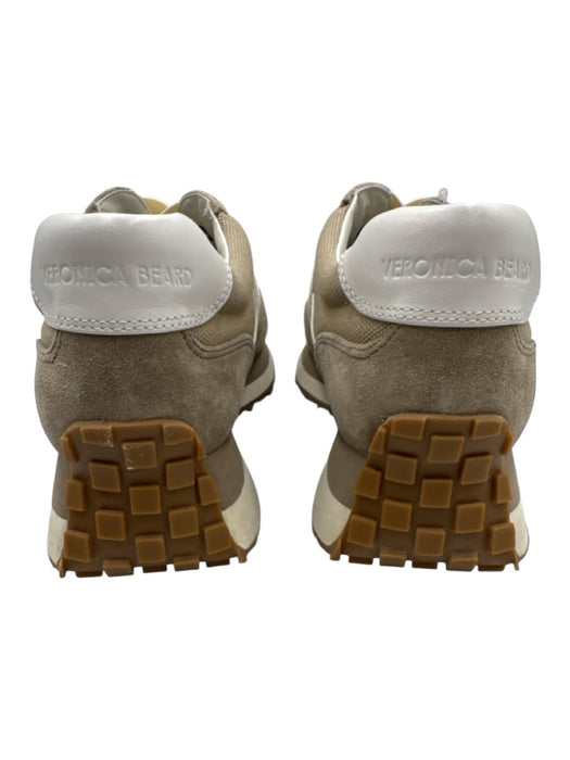 Veronica Beard Shoe Size 11 Beige Leather Upper Canvas Color Block Sneakers Beige / 11