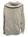 Varley Size M Cream White Cotton Open Knit foldover collar Zip Up Jacket Cream White / M