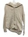 Varley Size M Cream White Cotton Open Knit foldover collar Zip Up Jacket Cream White / M