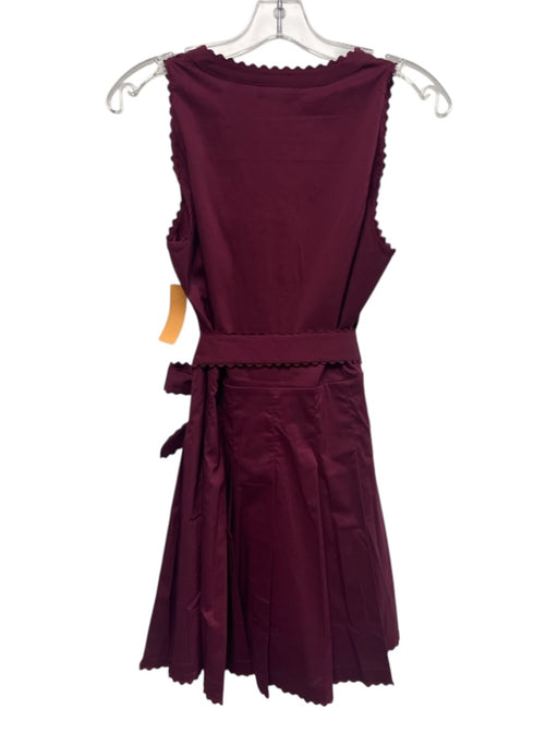 Cartolina Size M Burgundy Red Polyester Blend Sleeveless Button Front Dress Burgundy Red / M