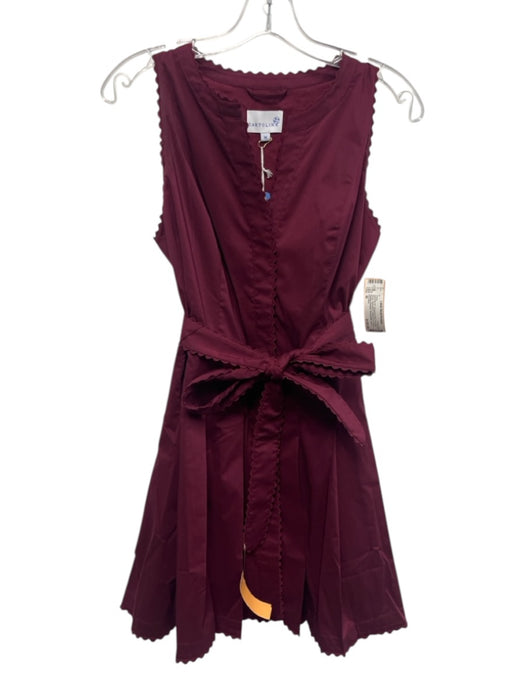 Cartolina Size M Burgundy Red Polyester Blend Sleeveless Button Front Dress Burgundy Red / M