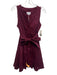 Cartolina Size M Burgundy Red Polyester Blend Sleeveless Button Front Dress Burgundy Red / M