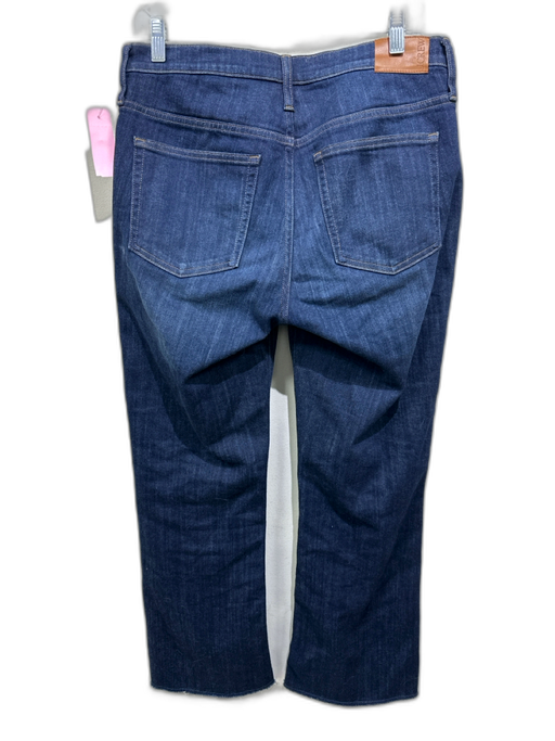 J. Crew Size 29 Dark Wash Cotton Blend Mid Rise Zip & Button Crop Boot Jeans Dark Wash / 29