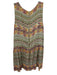 Hemant & Nandita Size 6 Beige & Mutli Silk Sleeveless Back Zip Beaded Dress Beige & Mutli / 6