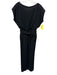 Eliza J Size 4 Black Polyester Back Zip Cap Sleeve Wide Neck Sash Inc Jumper Black / 4