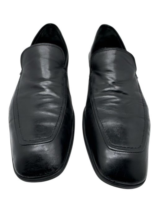 Prada Shoe Size 9.5 AS IS Black Leather Solid Dress Men's Shoes Black / 9.5
