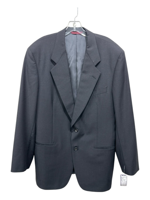 Samuelsohn Black Wool Micro 2 Button Men's Blazer Black / 42