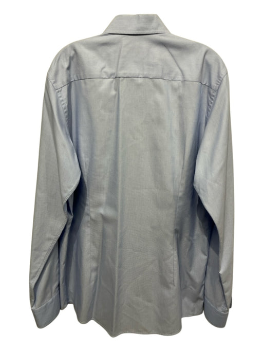 Eton Size 16.5 Light blue Cotton Micro Button up Men's Long Sleeve Shirt Light blue / 16.5