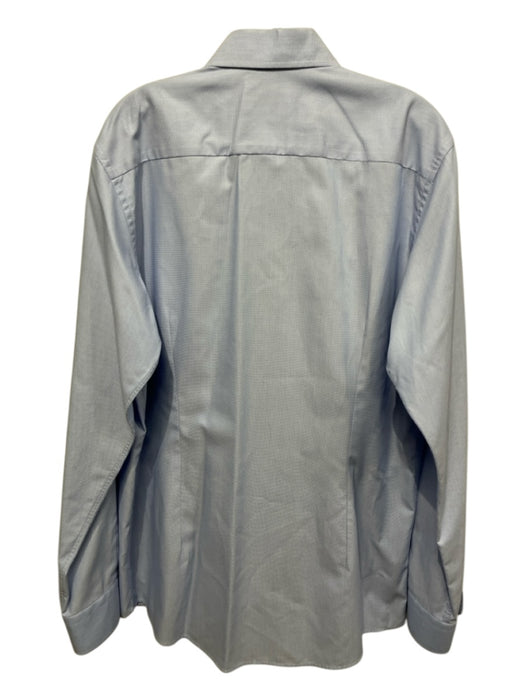 Eton Size 16.5 Light blue Cotton Micro Button up Men's Long Sleeve Shirt Light blue / 16.5