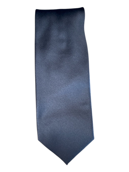 Zegna Gray Silk Solid Men's Ties Gray