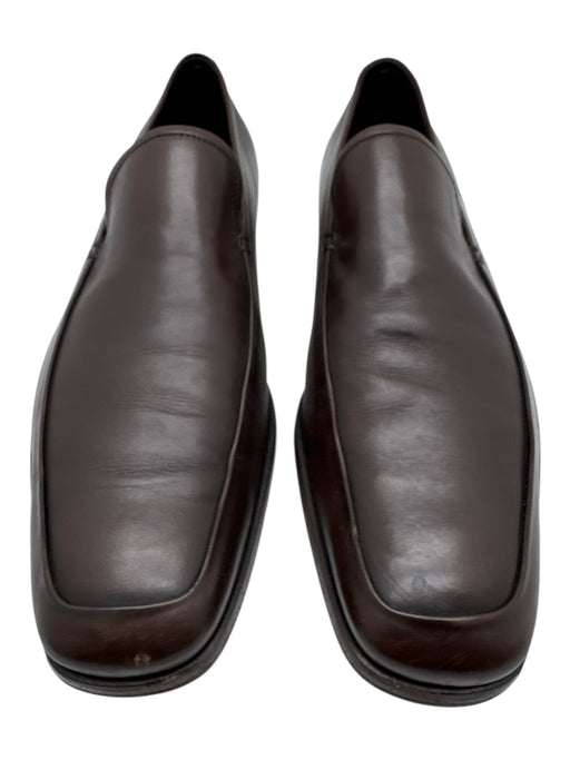 Prada Shoe Size 12D Brown Leather Solid loafer Men's Shoes Brown / 12D