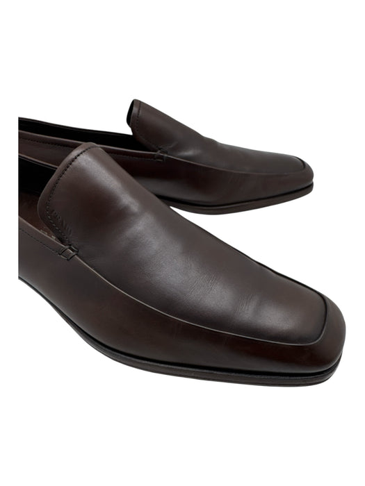 Prada Shoe Size 12D Brown Leather Solid loafer Men's Shoes Brown / 12D