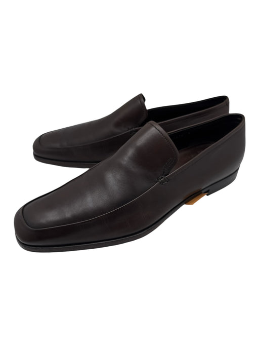 Prada Shoe Size 12D Brown Leather Solid loafer Men's Shoes Brown / 12D