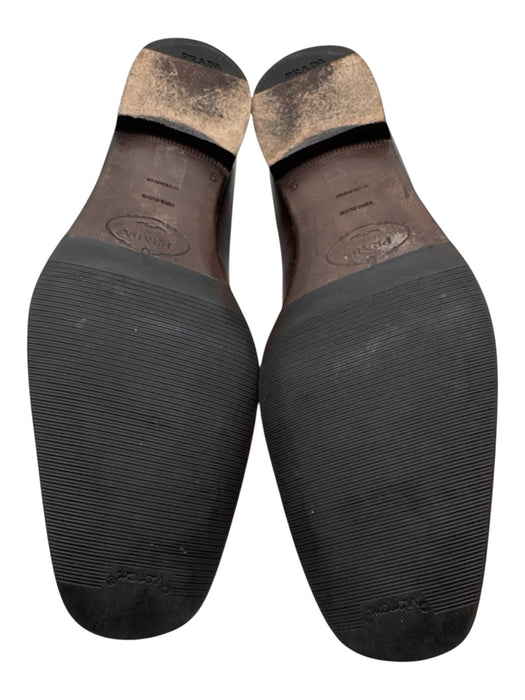 Prada Shoe Size 12D Brown Leather Solid loafer Men's Shoes Brown / 12D