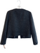 J Crew Collection Size 8 Black Wool Blend Sequin Blazer Cropped Jacket Black / 8