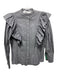 Hunter Bell Size S Gray Cotton Chambray Button Down Ruffle Detail Top Gray / S
