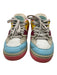 Gucci Shoe Size 37 Pink, Blue, Yellow Leather Upper Lace Up Perforated Sneakers Pink, Blue, Yellow / 37