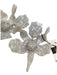 Lele Sadoughi White Crystal Post Back Floral Dangle Earrings White