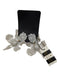 Lele Sadoughi White Crystal Post Back Floral Dangle Earrings White