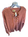 Show Me Your Mumu Size S Mauve Cotton Blend Cable Knit Lace Up Front Sweater Mauve / S