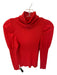 By Anthropologie Size M Red Viscose Turtleneck Ribbed Long Sleeve Sweater Red / M