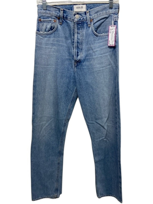 Agolde Size 25 Light Wash Cotton Denim Button Fly 5 Pocket High Rise Jeans Light Wash / 25