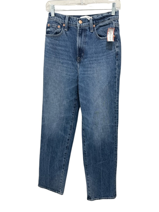 Pistola Size 25 Medium Wash Cotton Denim High Rise Zip Fly Straight Leg Jeans Medium Wash / 25