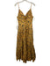 Agua by Agua Bendita Size S Yellow, Navy Blue & Red Cotton Flora & Fauna Dress Yellow, Navy Blue & Red / S