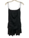 Staud Size XS Black Cotton Blend Spaghetti Strap Layered Detail Back Zip Dress Black / XS