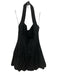 Reformation Size 4 Black Cotton Blend Halter Neck Square Neck Gathered Dress Black / 4