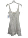 Staud Size 2 White Cotton Blend Sleeveless Paneled Square Neck Back Zip Dress White / 2