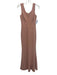 Dress the Population Size S Blush Pink Polyester Blend Sleeveless V Neck Gown Blush Pink / S