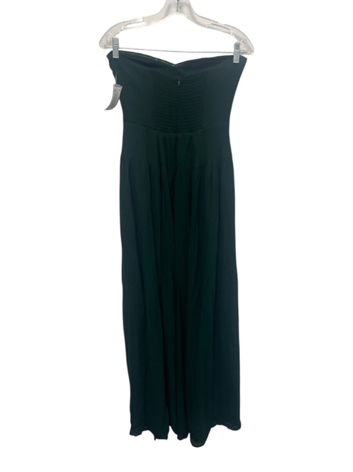 Reformation Size 4 Forest Green Viscose Strapless Bustier Gathered Gown Forest Green / 4