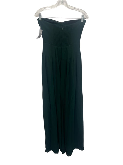 Reformation Size 4 Forest Green Viscose Strapless Bustier Gathered Gown Forest Green / 4