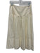 Maeve Size 6 Cream White Cotton Wrap Gathered Waist Button Closure Midi Skirt Cream White / 6